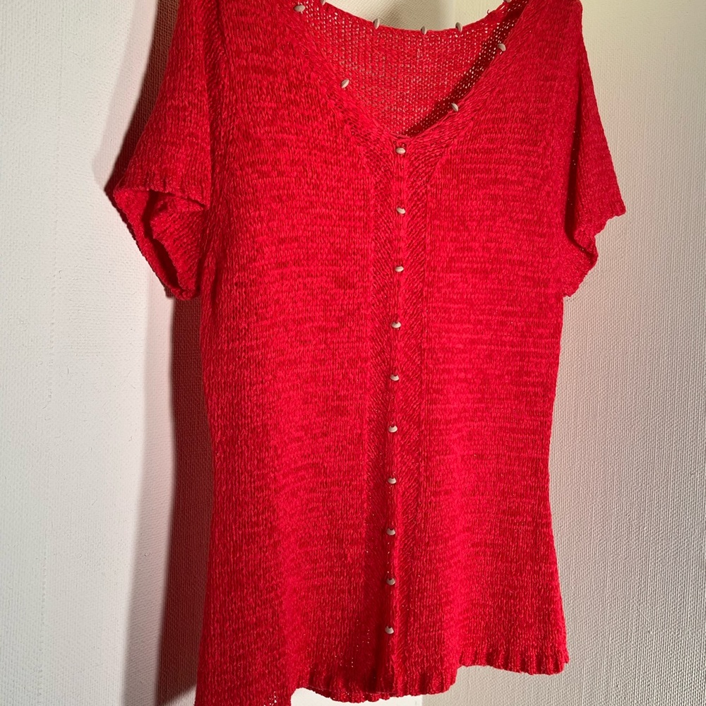 Knit red T